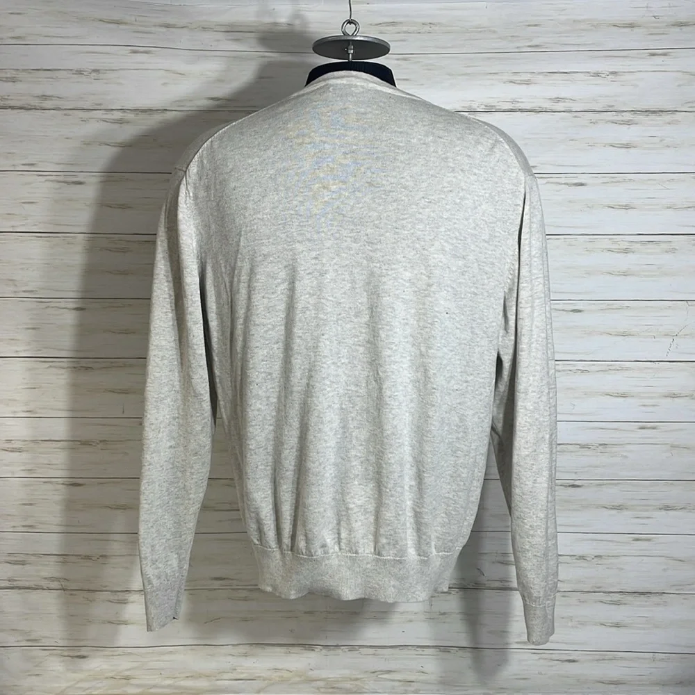 Bowen & Wright V Neck Wool Blend Sweater Men's Size XL